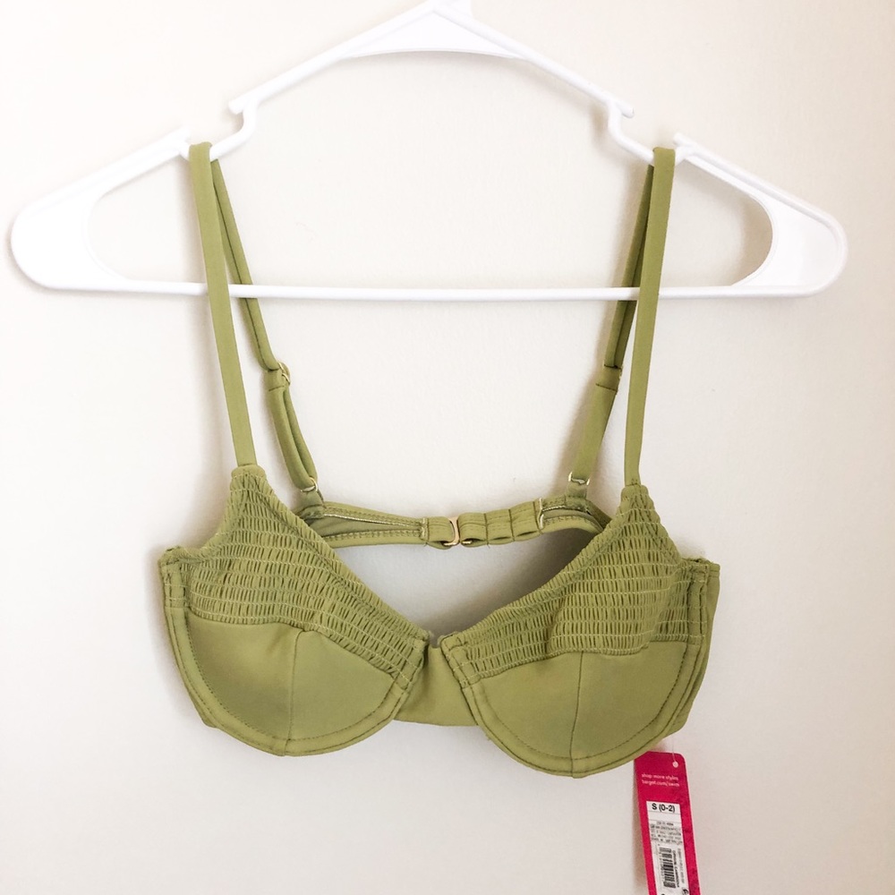 NWT Brand new, never worn target green bikini top